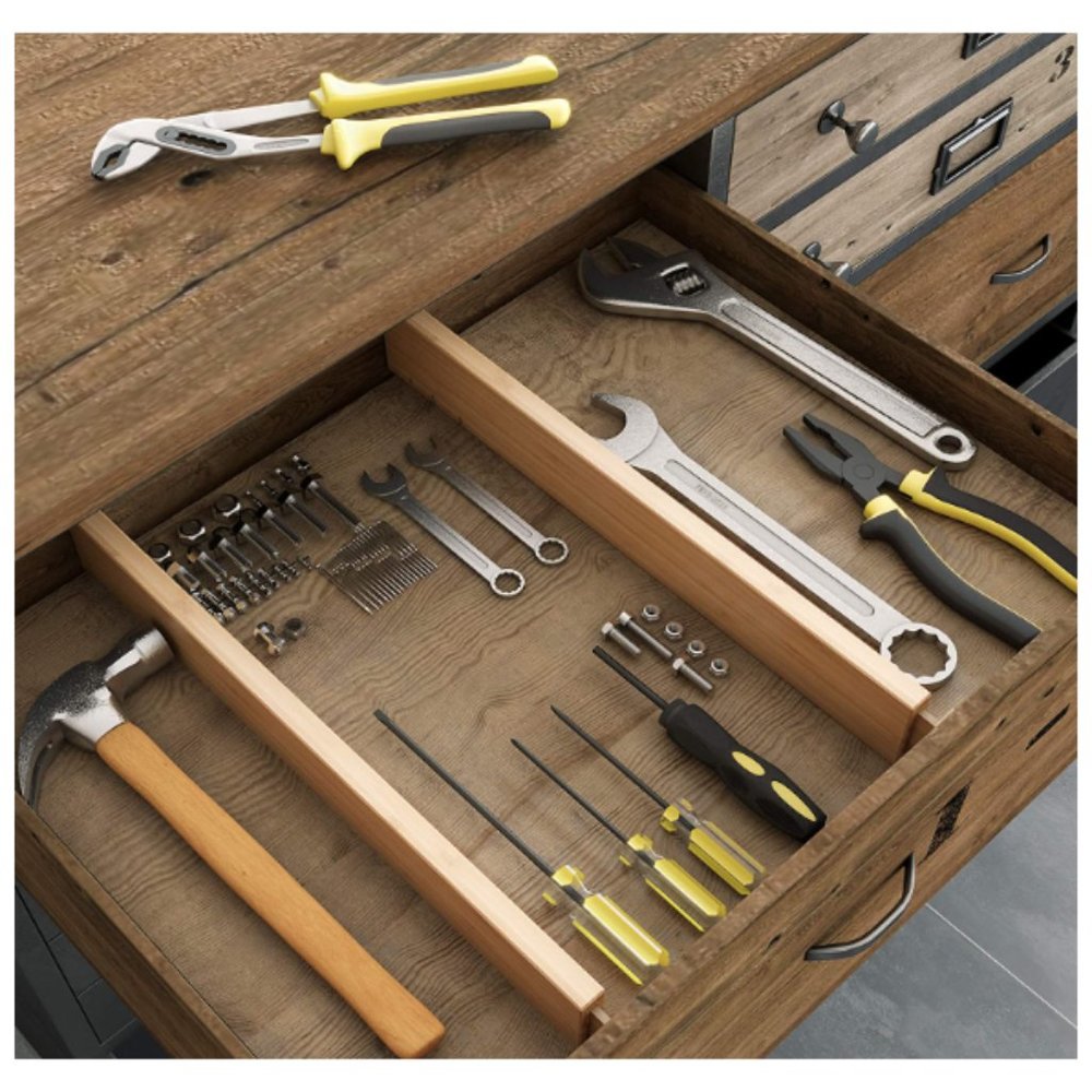 Drawer Dividers Bamboo Separators Organization, 4-Pack
